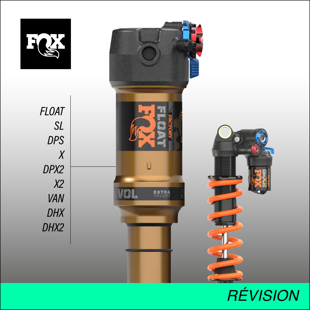 Entretien/révision de votre amortisseur Fox